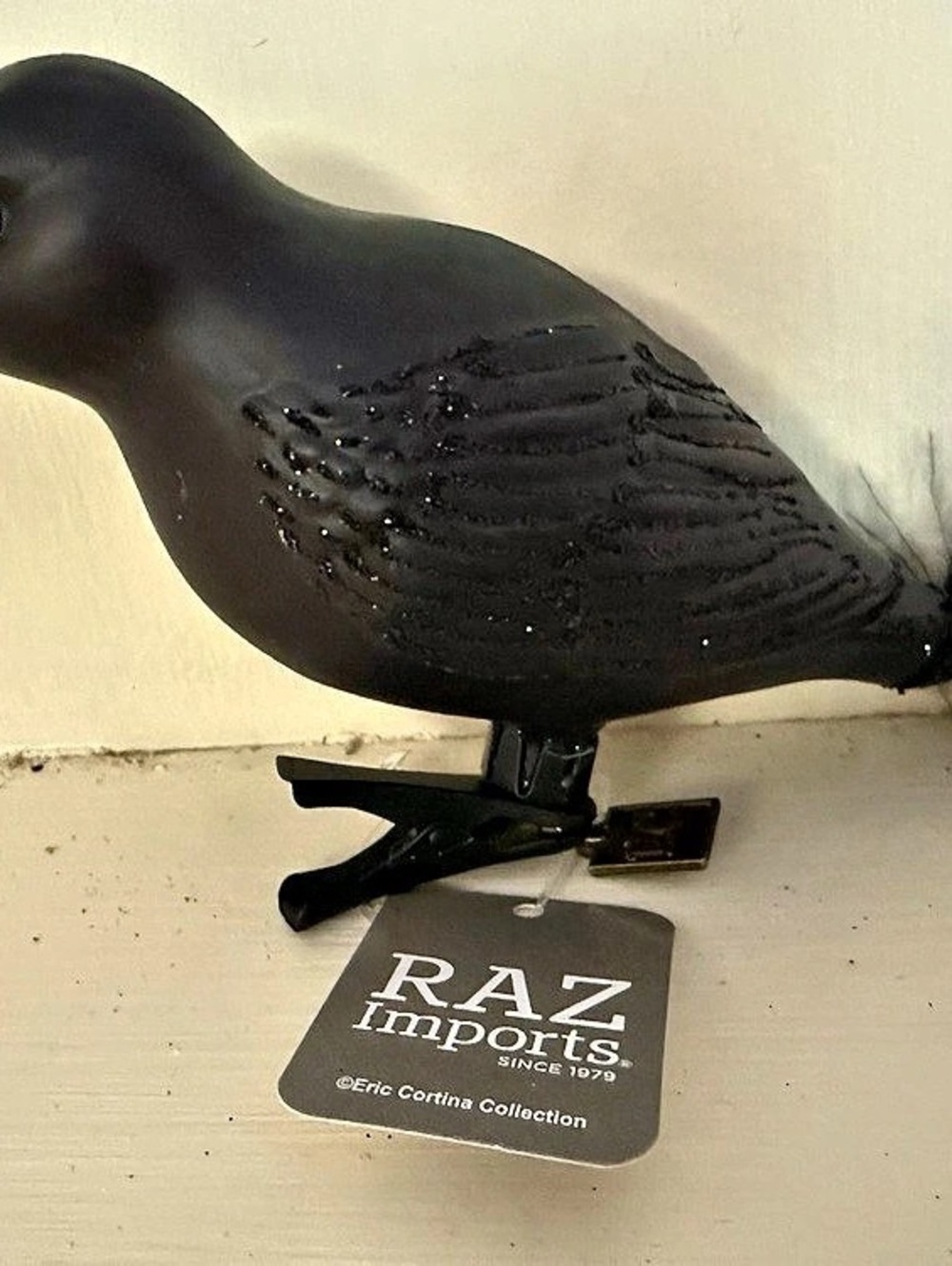 RAZ Imports Eric Cortina Collection bird clip Black Bird Clip NWT